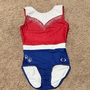 Red, White and Blue Gymnastics Leotard